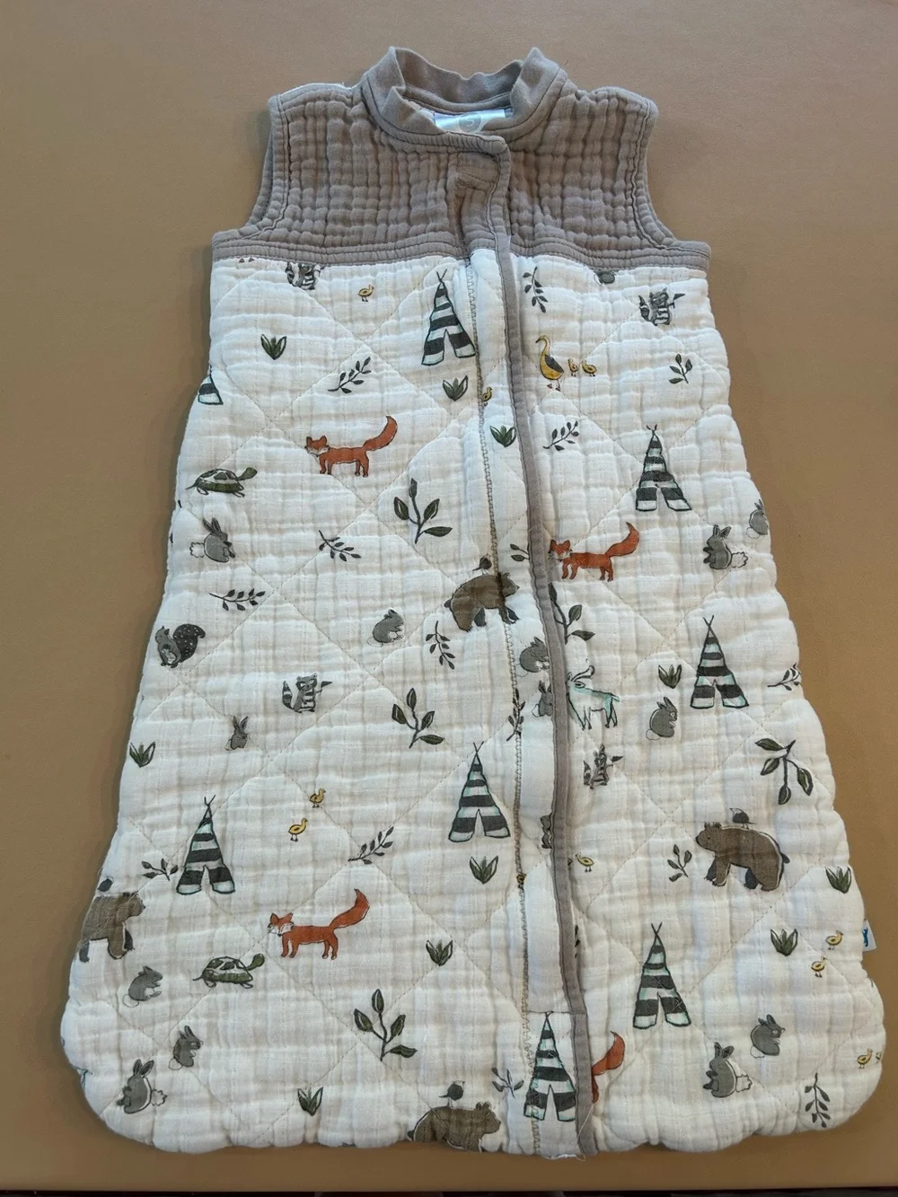 Woodland & Gray Striped Quilted Baby Sleep Sacks - 2-Pack
